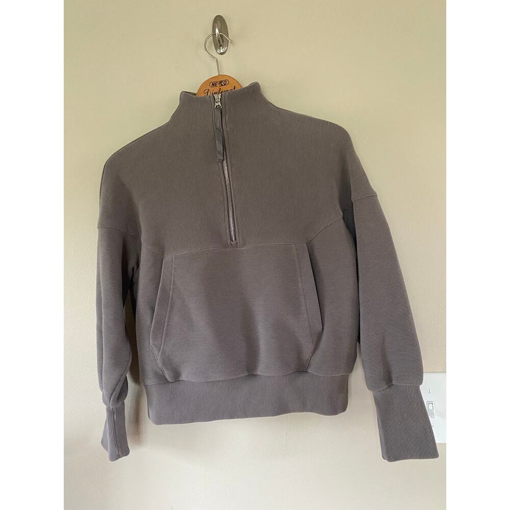 Varley Acadia 1/2 Zip Gray Mock Neck Size XS